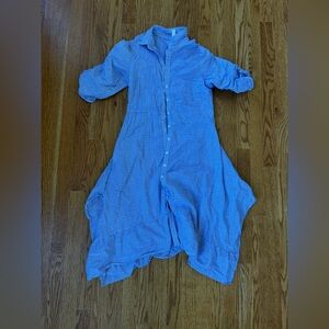 PerSeption Concept Long Sleeve Blue Dress